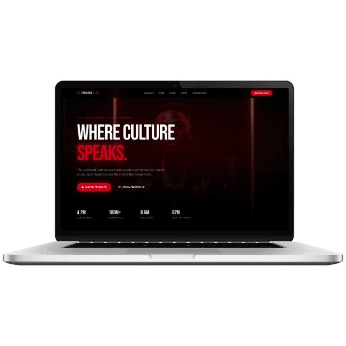 PX-1 Podcast / Media Demo website preview.
