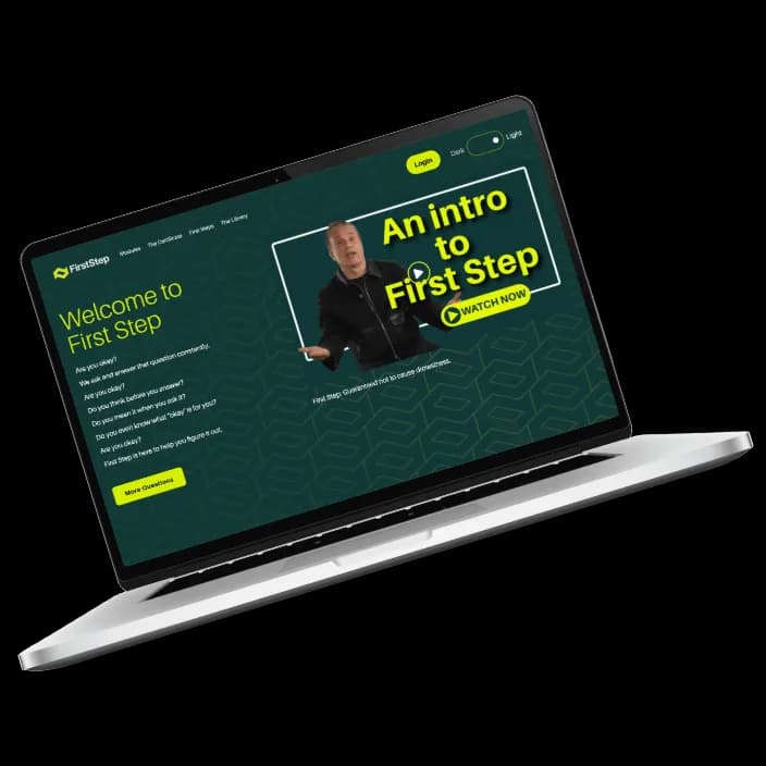 First Step Webflow LMS preview.