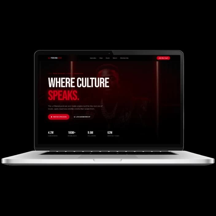 PX-1 Podcast / Media Demo website preview.