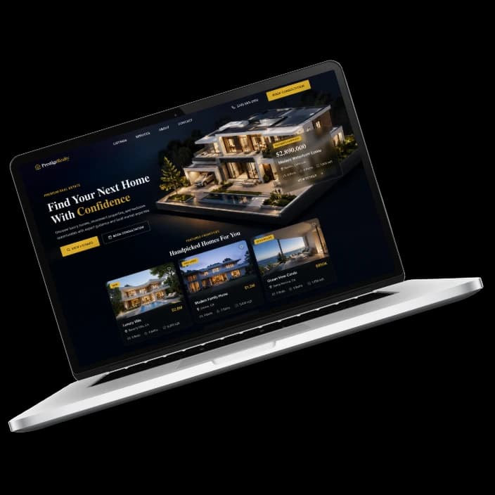 RE-1 Real Estate Demo website preview.