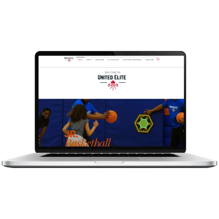 United Elite Wix website preview.