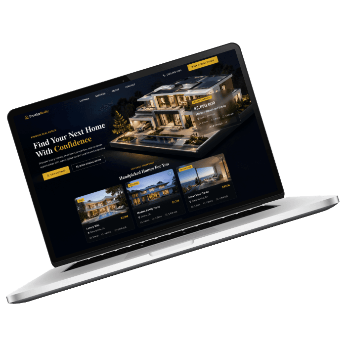 RE-1 Real Estate Demo website preview.