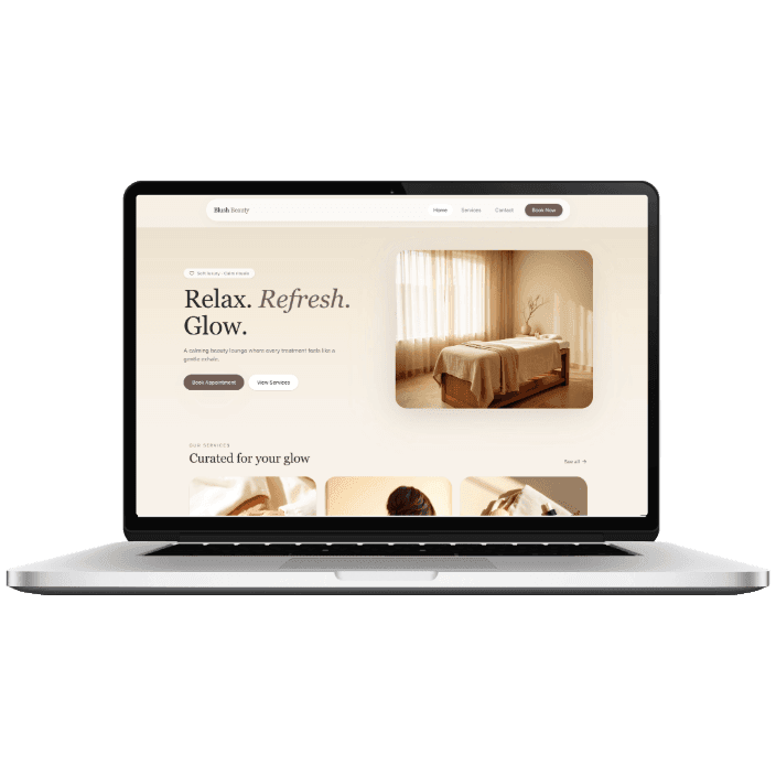 SP-1 Spa / Beauty Demo website preview.