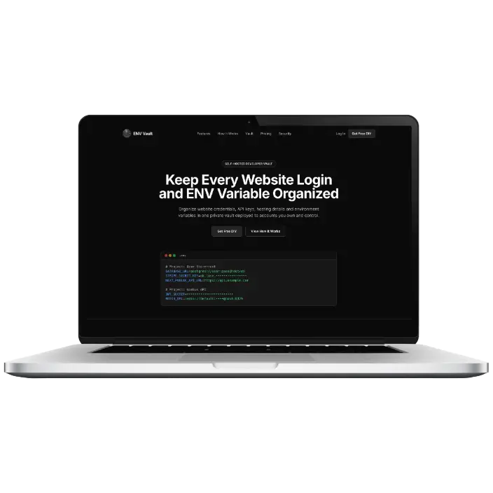 ENV Vault CLTD project credentials workspace preview.