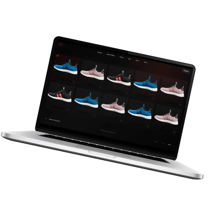 SN-1 sneaker eCommerce website preview.